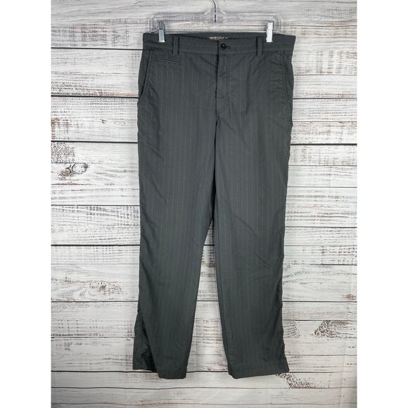 Nike Golf Tour Performance Dri Fit Pants Gray Print Mens 32x32 Medium Nylon - Picture 1 of 9